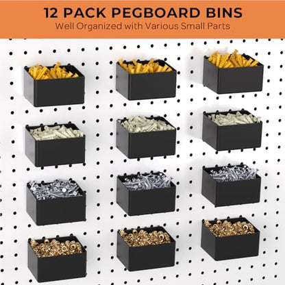 INCLY 278PCS Pegboard Accessories Organizer Kit with Peg Borad Hooks & Bins - size: 278 PCS