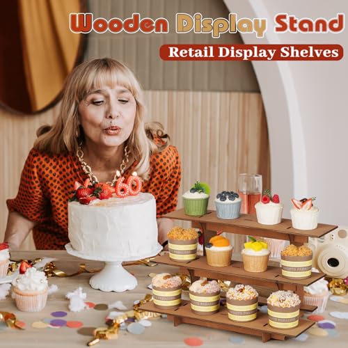 Flenpptly Retail Display Shelves - Wooden Retail Table