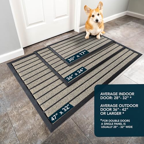 ubdyo Extra Durable Door Mat Outside Entrance (36" x 24", Bright Beige) - color: Bright Beige, size: 36" x 24" (Rectangular)