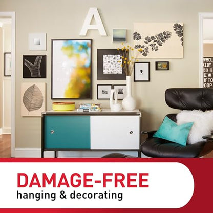 Command 15 lb & 10 lb Large and Medium Picture Hanging Strips, 2 Pack (56 Pairs / 112 Command Strips), Damage Free Hanging Picture Hangers, Great for Home Decor, White Adhesive - size: 2 Pack