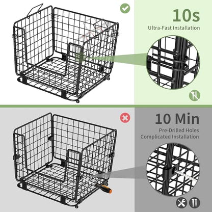 2 Pack Stackable Potato Onion Bins, Pantry Organizers and Storage - color: 2pack-black