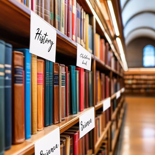 Containlol 15 Pcs Moveable Shelf Label Holder for Library, 5.1 x 3.2 Inch - size: 5.1 x 3.2 Inch