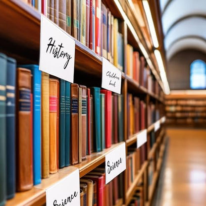 Containlol 15 Pcs Moveable Shelf Label Holder for Library, 6.2 x 4.13 Inch - size: 6.2 x 4.13 Inch