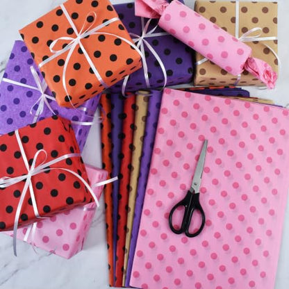 BEISHIDA Pink Tissue Paper Bulk, Polka Dot Wrapping Tissue Paper for Gift Bags, 14 x 20 Inch Gift Wrap for Girls Party Princess Party Baby Birthday DIY Crafts,50 Sheets - color: dot50-hpink