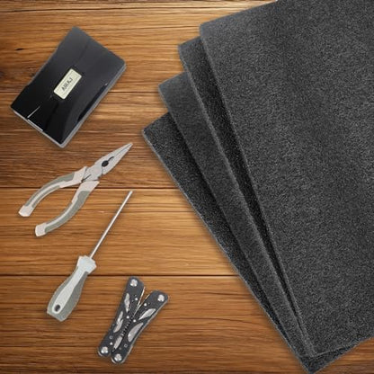 2 Pcs 12 x 16 x 1INCH Black Polyurethene Foam Sheets - size: Black 2Pack 1in