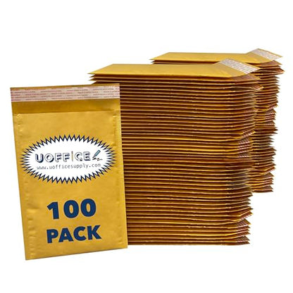 Kraft bubble mailers. Shipping and mailing envelopes pack- 100, #1-7.25" x 12" - size: #1 - 7.25" x 12"