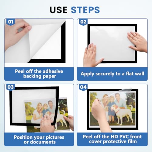 NUITPY 25 Pack Magnetic Sign Holder, 8.5in x 11in Magnetic Paper Holder - size: 8.5in x 11in-25Pack