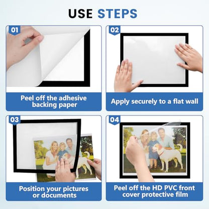 NUITPY 25 Pack Magnetic Sign Holder, 8.5in x 11in Magnetic Paper Holder - size: 8.5in x 11in-25Pack