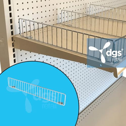 Retail Gondola Silver Wire Shelf Dividers, 13D 6H 100 Pack - size: 100 Pack