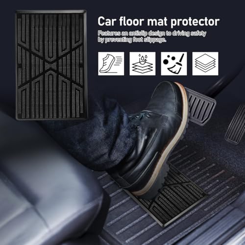 PRETYZOOM 2-Pack Car Floor Mat Carpet Heel Pad Foot Pedal