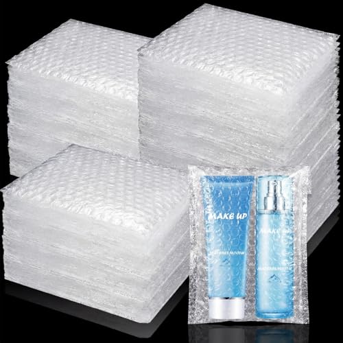 200Pcs Bubble Pouches Wrap, 6"x8" Clear Bubble Out Bags for Packing - size: 6"x8"