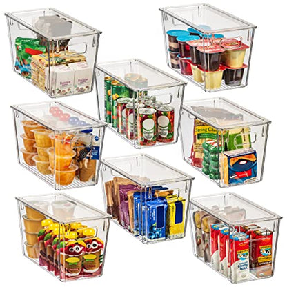 ClearSpace Plastic Storage Bins with Lids for Pantry & Fridge, 8 Pack - size: 8 Pack