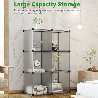 C&AHOME 6-Cube Storage Organizer Cube Shelf Closet Storage Bookcase, Grey - color: Grey