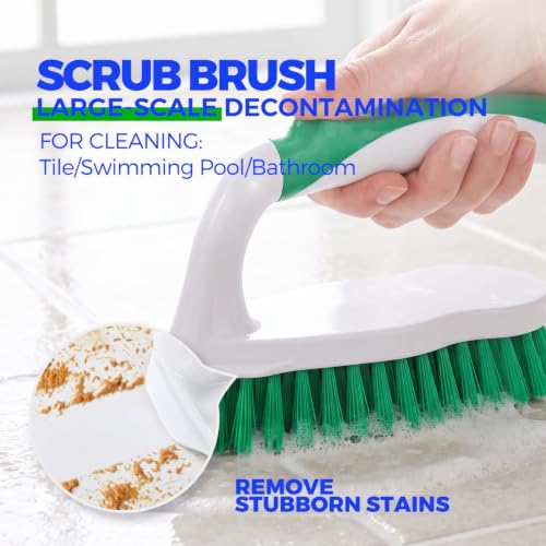 Holikme 7 Pack Cleaning Brush Scrub Brush Kitchen Brush for Floor,Green - color: Green