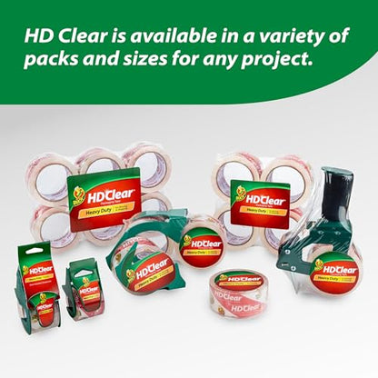 Duck HD Clear Heavy Duty Packing Tape Refill Rolls, 2 in Wide, 6 Rolls - size: 6 Rolls
