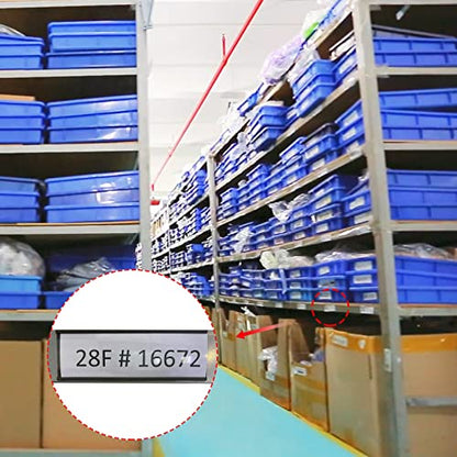 MECCANIXITY Label Holders 2" x 1" C Channel Rubber Magnetic for Metal Shelves Organize, Office File Cabinets Pack of 20 - size: 2"x1"