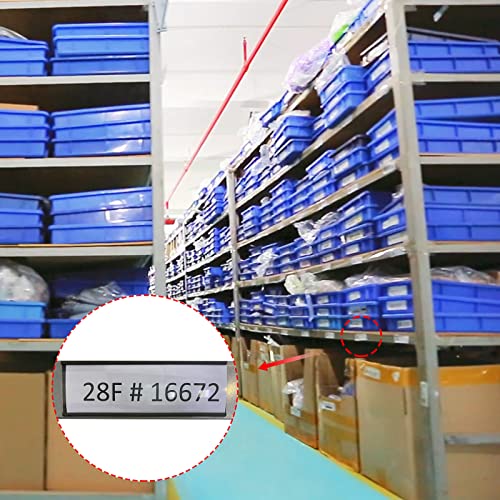 MECCANIXITY Label Holders 2" x 1" C Channel Rubber Magnetic for Metal Shelves Organize, Office File Cabinets Pack of 50 - size: 2"x1"