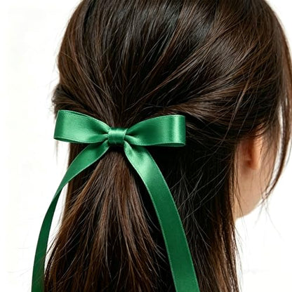1/2 Inch Green Satin Ribbon 50 Yards Single Face Polyester - color: Green, size: 1/2 inch