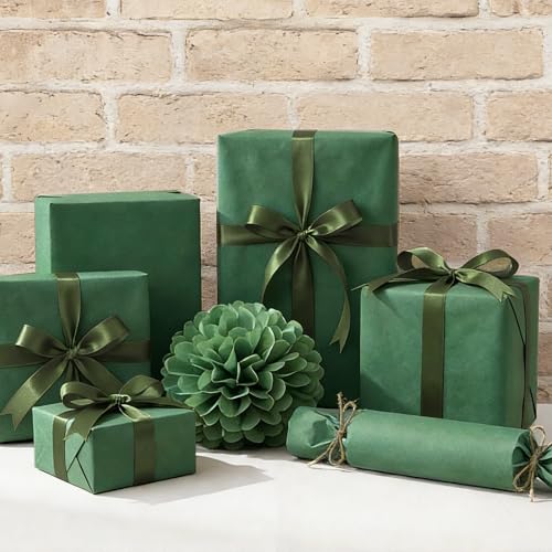 woric 160 Sheets Dark Green Tissue Paper for Gift Bags 20 X 14 Inches - color: Forest Green