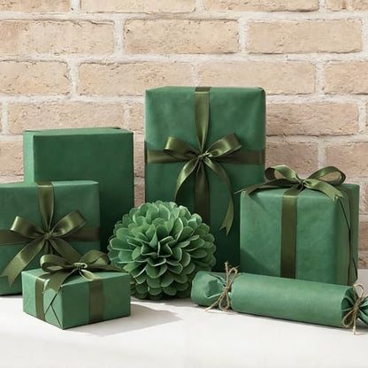 woric 160 Sheets Dark Green Tissue Paper for Gift Bags 20 X 14 Inches - color: Forest Green