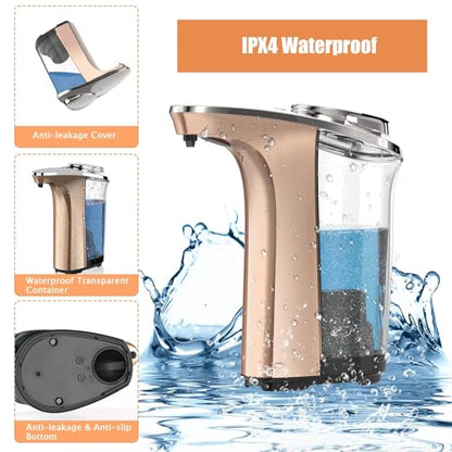 Automatic Soap Dispenser, 17oz Touchless Liquid Dish Soap Dispenser Kitchen - color: Rose Gold