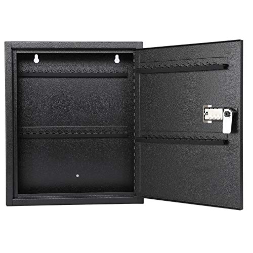 KYODOLED Key Box, Wall Mount 60 Key Cabinet, Combination Lock, Black - color: Black-04