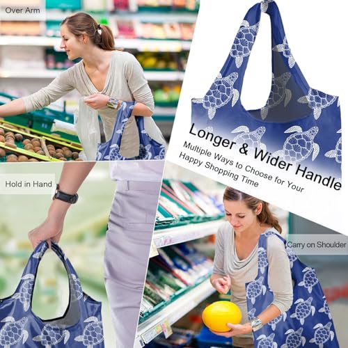 BeeGreen Reusable Grocery Shopping Bag -Travel Tote Bag - Foldable Compact Sturdy Bags - color: Grey Froal Flowers, style: Standard Extra Large
