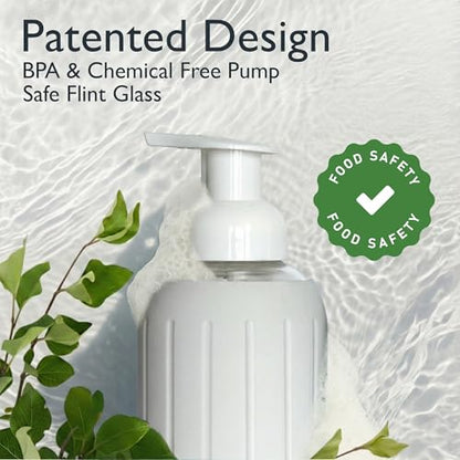 Foaming Glass Hand Soap Dispenser Pump Stone 8oz - color: Stone