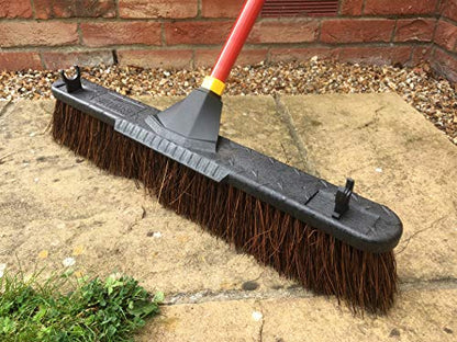 Quickie Bulldozer 24-Inch Rough Surface Palmyra Push Broom (00636), 1-Pack, Red - size: 24 Inch, style: Rough Surface