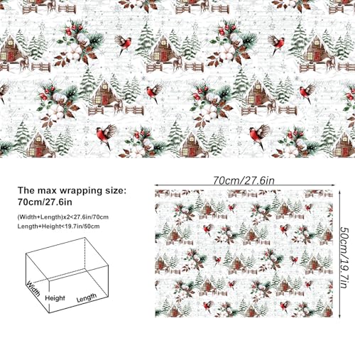 Dtiafu White Christmas Wrapping Paper 4 Watercolor Holiday Style Gift Wrap Paper Bulk for Xmas Birthday, 20 X 28 Inches, Folded Flat (8 Sheet) - color: Funny