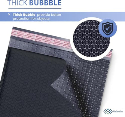 Black Bubble Mailers 10x13, Self Seal Poly Padded Envelopes, 100 Pack Bulk - color: Black, size: 10x13" / 100 Pack