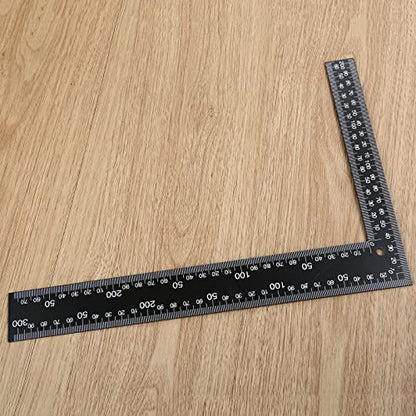 2PCS Metal L Square Ruler,90 Degree Right Angle Metric and Inches Ruler