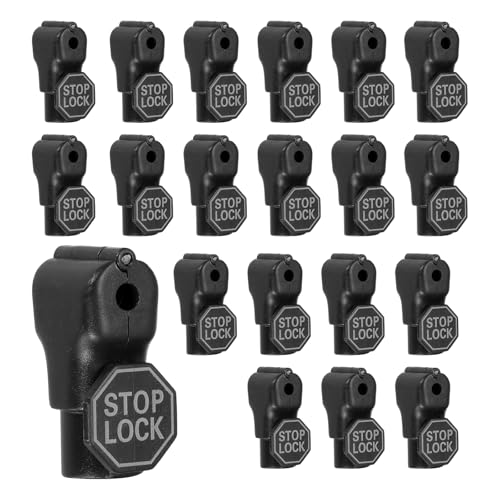 20Pcs Peg Hook Locks (4.5mm) PC Magnet Anti-Theft Pegboard Display Hook Locks Security Red Stop Tools, Fits Retail Shop/Shopping Center/Garage Tools, Black - color: Black, size: 4.5mm