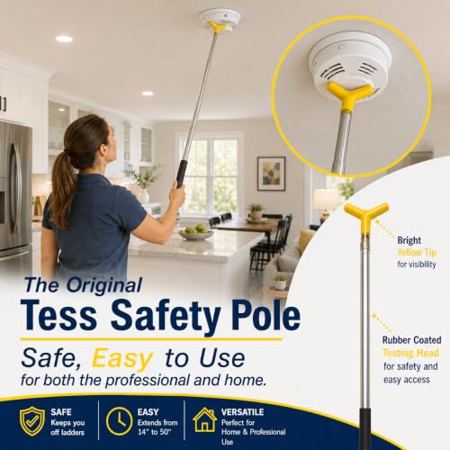 Tess Safety Pole – Extendable Tool for Testing Smoke Detectors and Fire Alarms