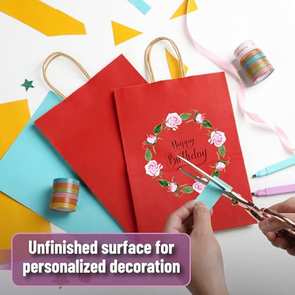 Mr. Pen- Paper Gift Bags with Handles, 32 Pack, 7.6" x 4.7" x 10.6" - color: Multicolor, size: 32 Pack