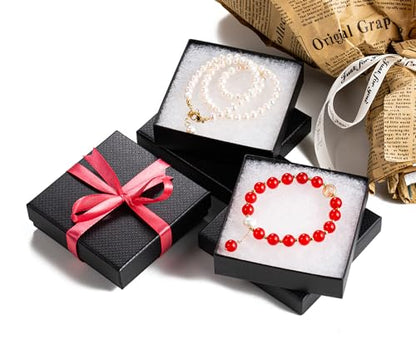 GEFTOL Jewelry Gift Boxes 96 Pack 3.5x3.5x1 Inch Cardboard Jewelry Boxes,Small Gift Boxes for Jewelry Earrings Necklaces Handmade Bangles Bracelets(Black) - color: Black, size: 3.5x3.5x1 Inch (Pack of 96)