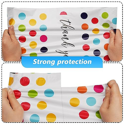 Thank You Poly Mailer 10x13 Inch 25 Pcs - color: Color Polka Dots, size: 10x13 Inch 25Pcs