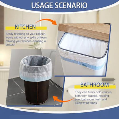 Small Trash Bags 4 Gallon Drawstring,1.1 Mil,Unscented,240 Count - color: 4gal-240