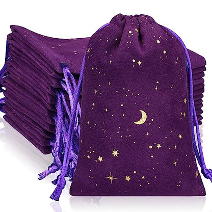 Hillban 30 Pcs 4 x 6, Purple Velvet Bag with Drawstring for Jewelry - color: Purple, size: 4 x 6 "
