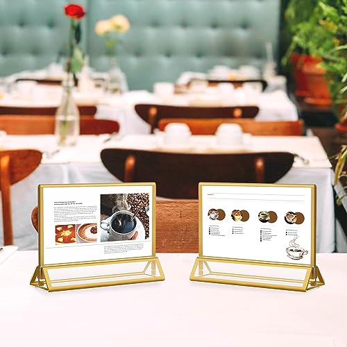6x4 Acrylic Gold Picture Frames 8 Pack, Table Number Holders