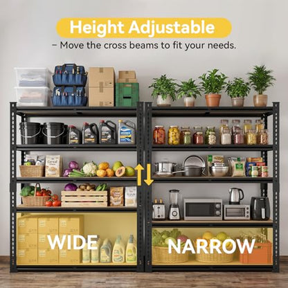 Garage Shelving Heavy Duty, Storage Shelves Adjustable Metal Shelving Unit