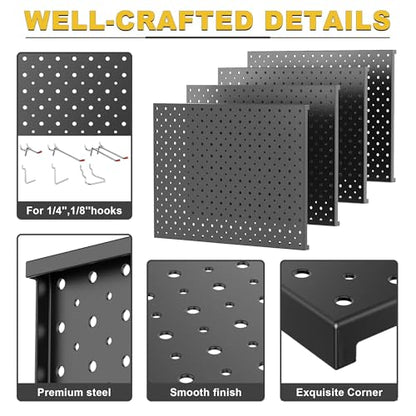 Ultrawall Pegboard Display Stand, Metal Tabletop Pegboard Display - size: 4Pack 12"X16"