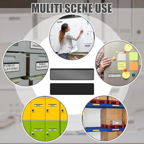 Gilprop 30 Pcs Magnetic Label Holders Pallet Rack 4.3x1.2 in Magnetic Label - color: Black, size: 4.3 x 1.2 Inch