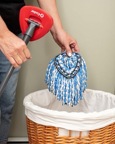 O-Cedar RinseClean Spin Mop & Bucket System + 1 Extra Mop Head | Clean with Clean Water | Removes 99% of Bacteria - color: Rinseclean Spin Mop & Bucket + 1 Extra Refill