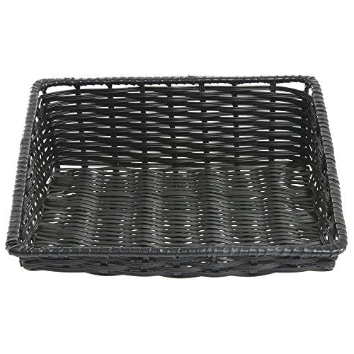 HUBERT Black Produce Basket - 15 1/2"L x 16"D x 1 1/2" to 5"H - color: Black, size: 15.5"Lx16"Dx1.5-5"H