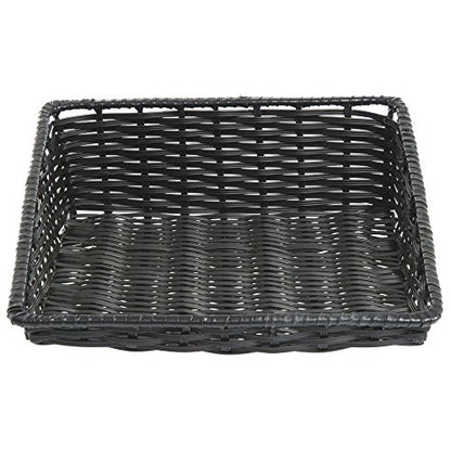 HUBERT Black Produce Basket - 15 1/2"L x 16"D x 1 1/2" to 5"H - color: Black, size: 15.5"Lx16"Dx1.5-5"H