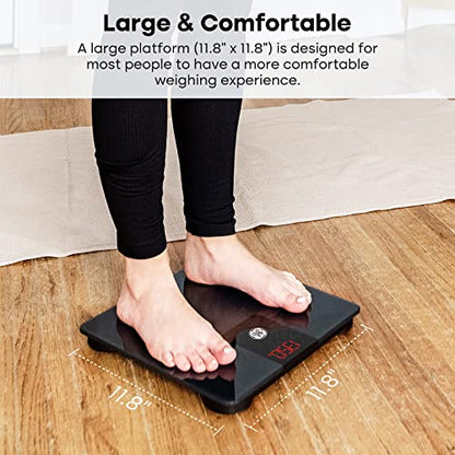 GE Bathroom Scale for Body Weight 500lbs, Digital Weight Scales Heavy Duty - color: Black