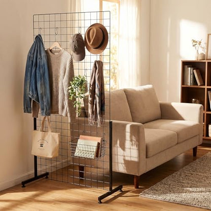 Yaocom 2 Set Grid Wall Panels, 2.5' x 4.8' Gridwall Panels Display with Ez Slide-On Grid Legs, No Hardware or Tools Required