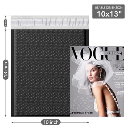 GSSUSA Black Bubble Mailers 10x13" Padded Envelopes 500 Pack Self-Seal - color: Black, size: 10x13 500PC