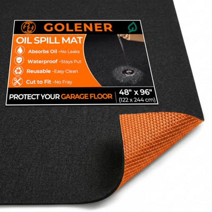 Golener Oil Spill Mat, Oil Change Mat, Oil Drip Mat for Under Car, 48"x96" - size: 48" x 96"